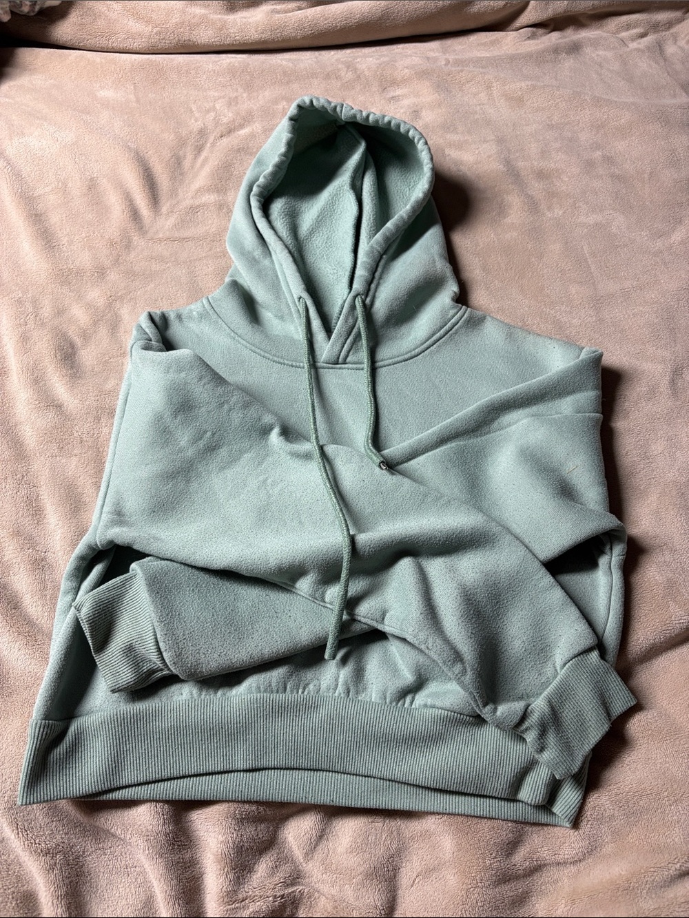Mint Green crop Pullover Hoodie